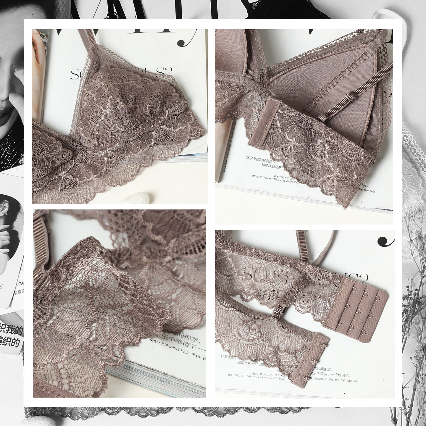 100% Mulberry Silk Triangle Cu - Bralette Wireless Soft 评论和价格