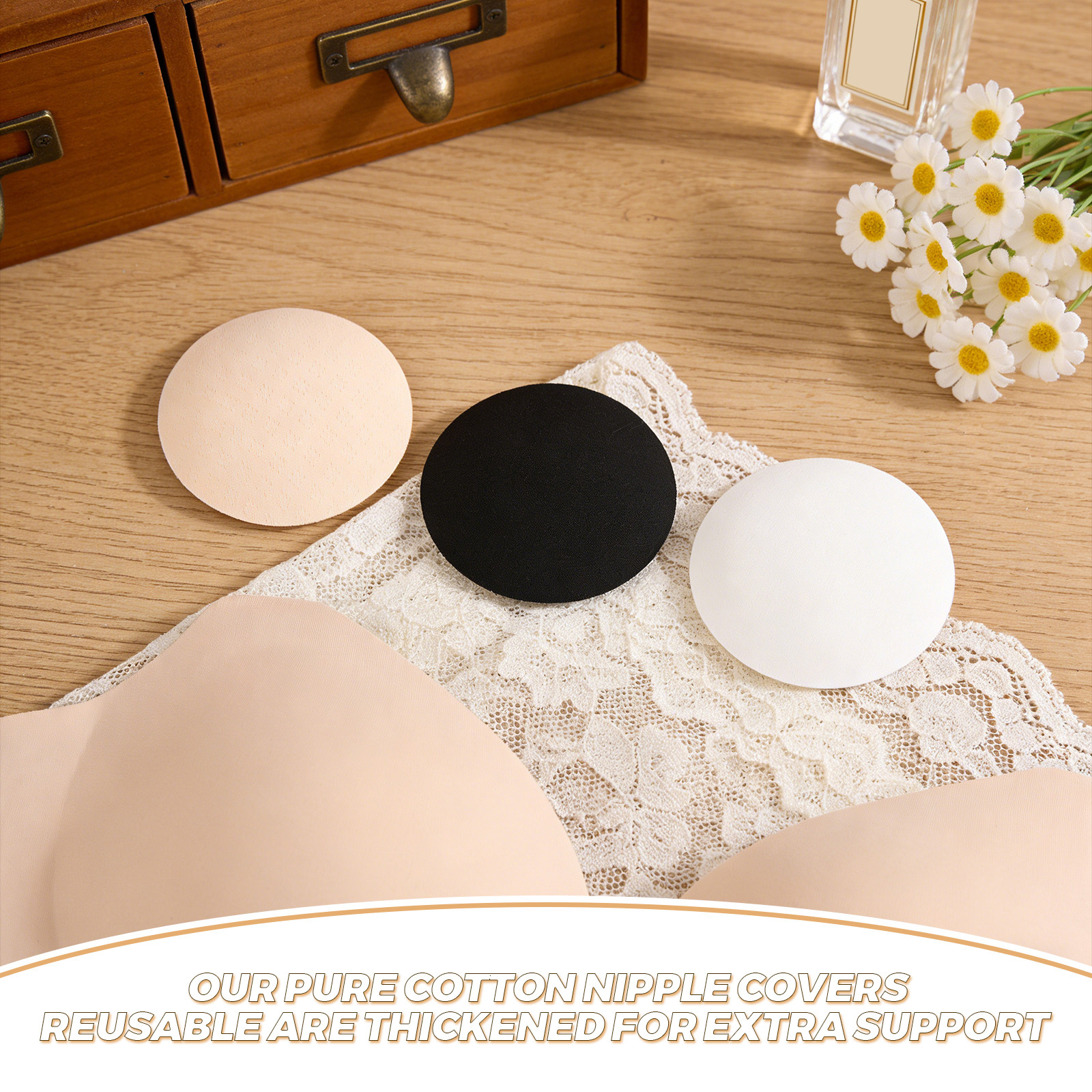 3Pairs Cotton Nipple Covers Br - Nipple Cover Pasties 评论和价格