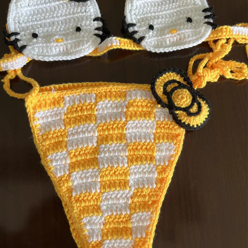 Hello Kitty Bikini Set Lady's  - Thong Bikini Women 评论和价格