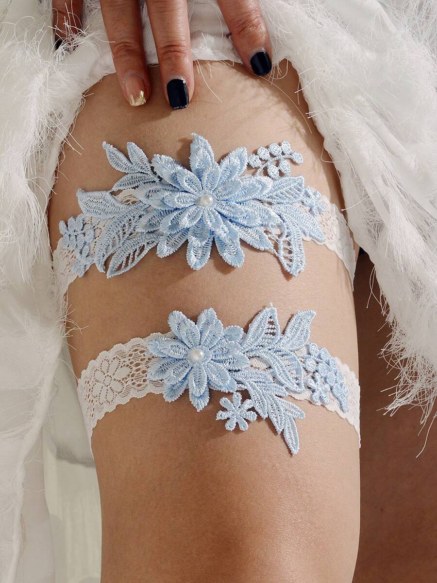 2pcs/Set Fashionable Court-Sty - Garter Belt Set 评论和价格