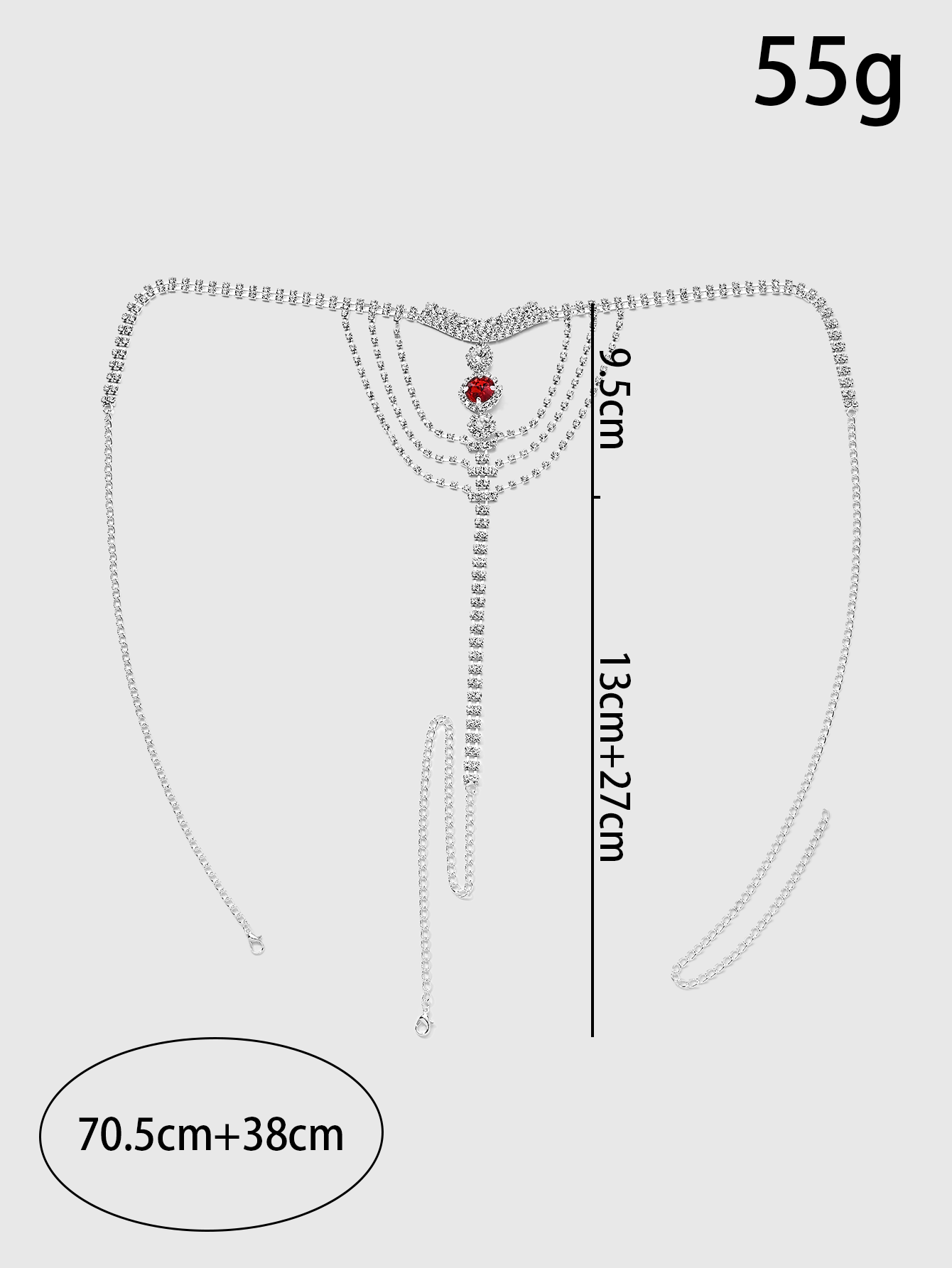 Crystal Rhinestone Body Chain  - Thong Bikini Women 评论和价格