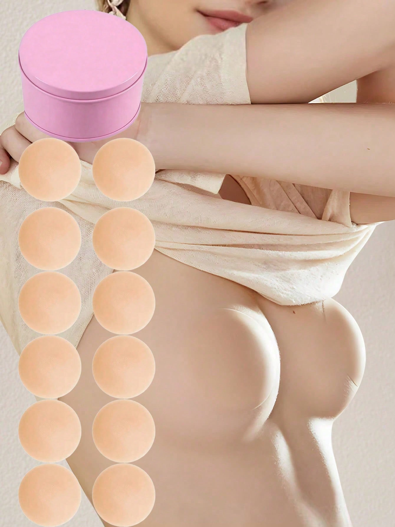 100pcsReusable Silicone Nipple - Silicone Bra Adhesive 评论和价格