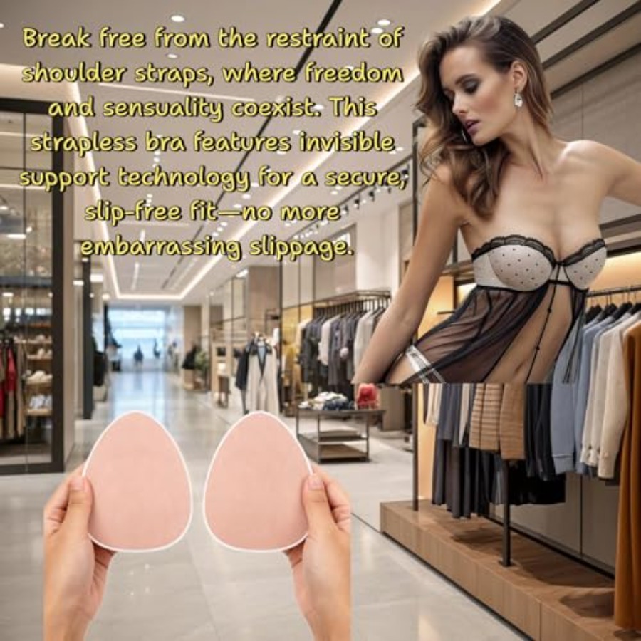 Plus Size Invisible Adhesive S - Silicone Bra Adhesive 评论和价格