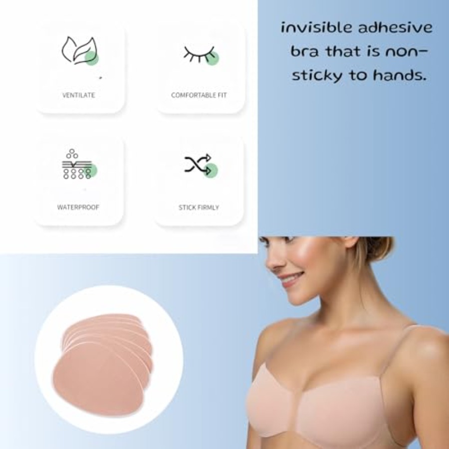 Plus Size Invisible Adhesive S - Silicone Bra Adhesive 评论和价格