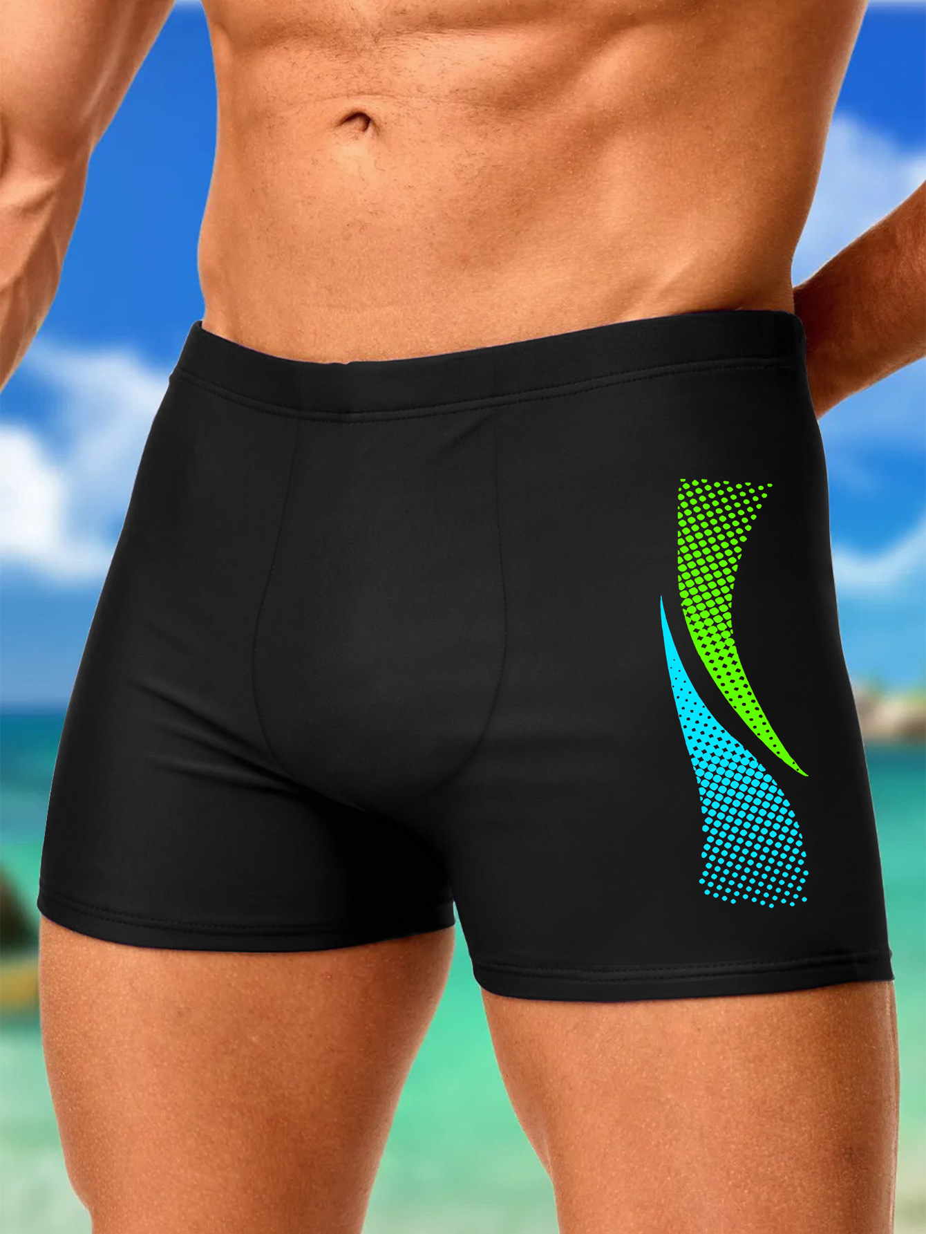 2pcs Men Swimwears with Sport  - Boyshort Underwear 评论和价格