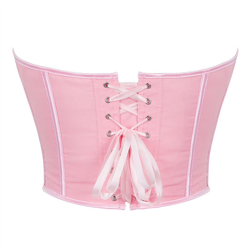 Pink Heart-shaped Bustier Crop - Strapless Bra Backless 评论和价格