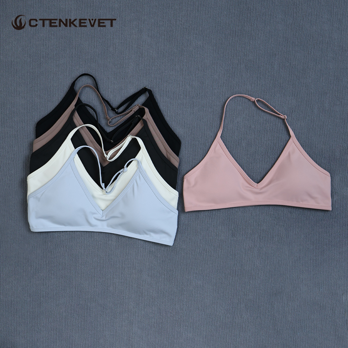 Women's Summer Halter Neck Pad - Sports Bra High Impact 评论和价格